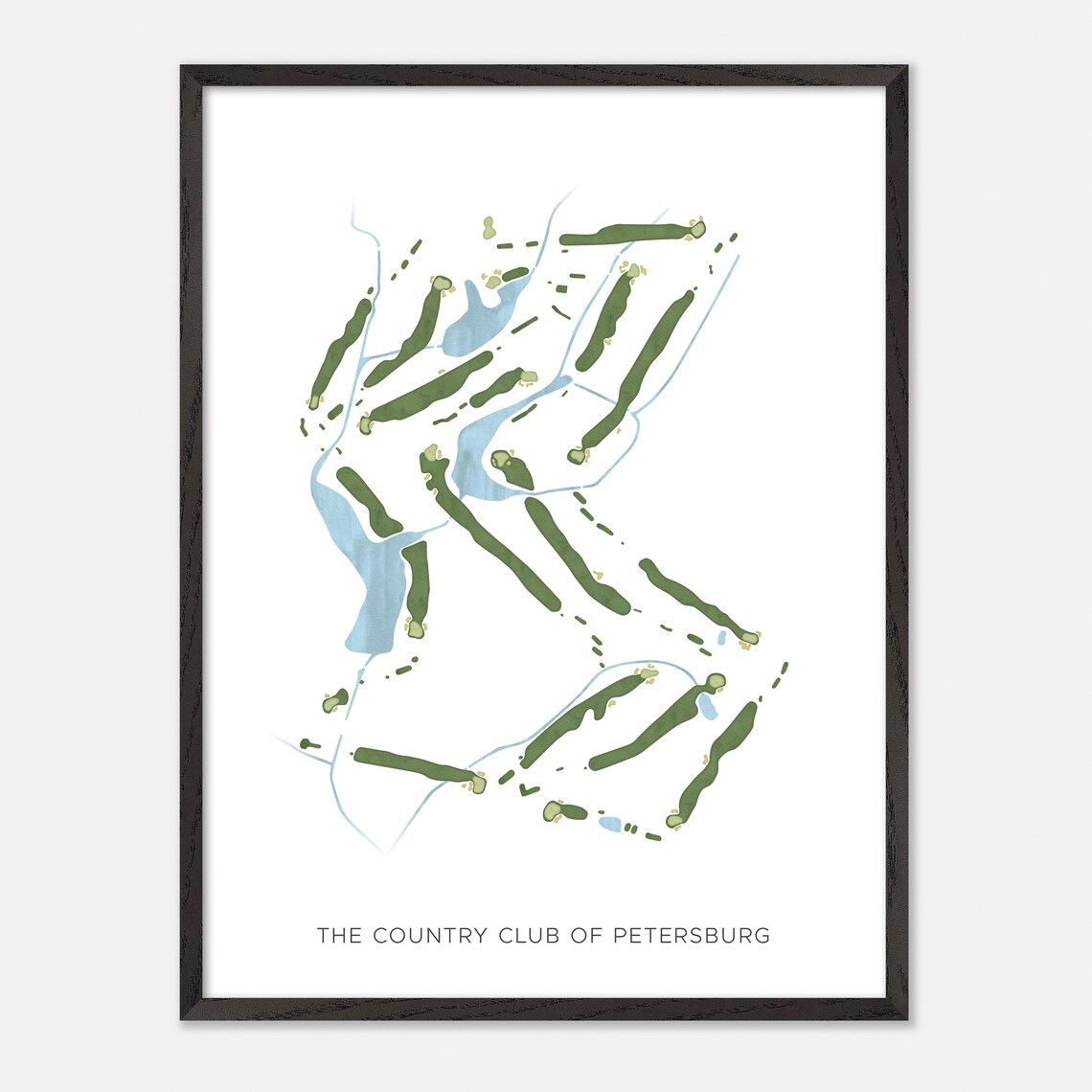 Country Club Of Petersburg Modern Minimalist Golf Map Poster - Image 3