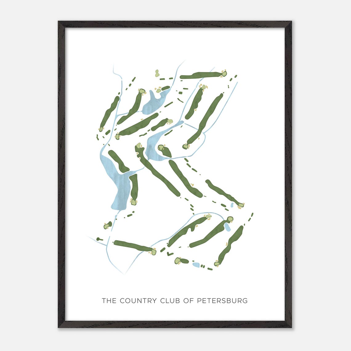 The Country Club Of Petersburg In Petersburg Virginia Modern Watercolor Map Golfer Gift Golf Wall Art Golf Poster Print - Image 3