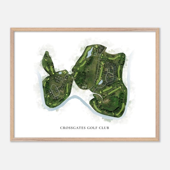 Crossgates Golf Club In Millersville Pennsylvania Classic Watercolor Map Golfer Gift Golf Wall Art Golf Poster Print