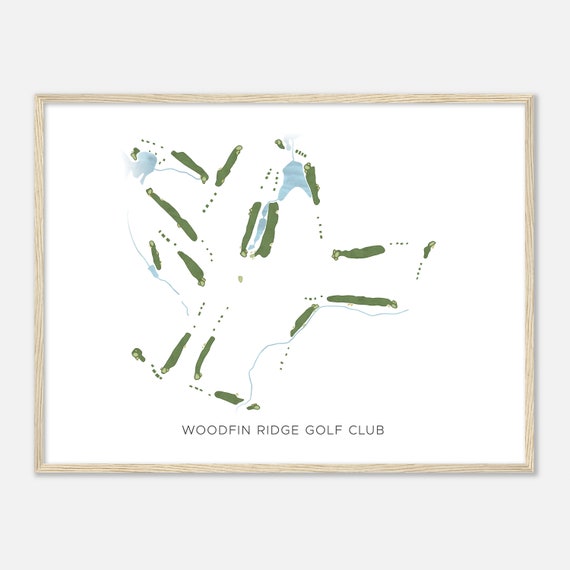 Woodfin Ridge Golf Club South Carolina Modern Watercolor Map Golfer Gift Golf Wall Art Golf Poster Print Course Layout