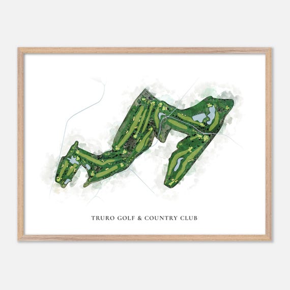 Truro Golf Country Club In Truro Canada Classic Watercolor Map Golfer Gift Golf Wall Art Golf Poster Print Course Layout
