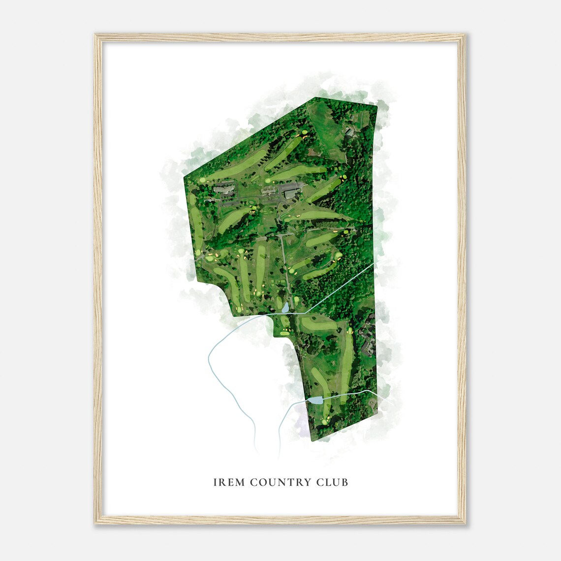Irem Country Club Pennsylvania Classic Watercolor Golf Map Poster