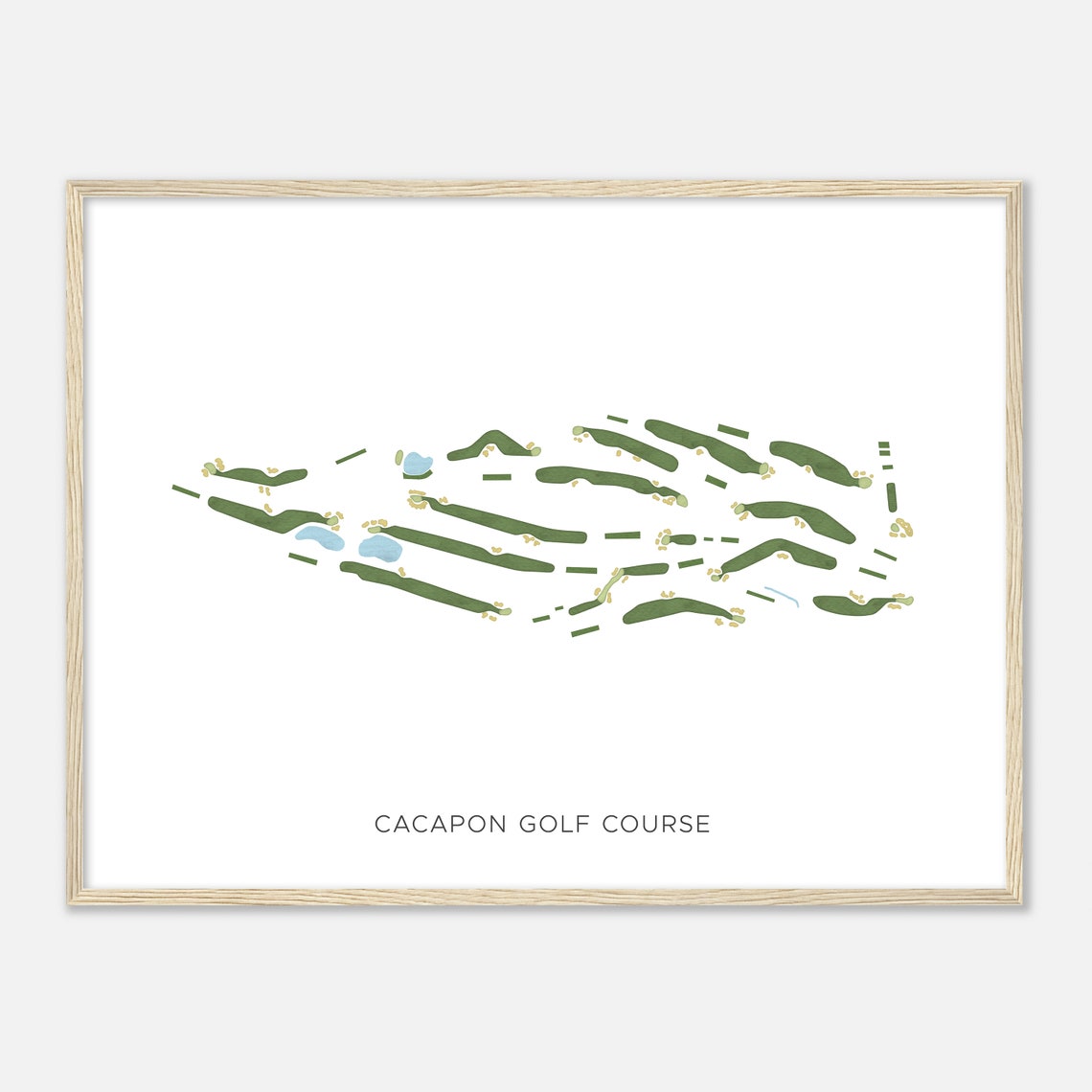 Cacapon Golf Course West Virginia Modern Watercolor Map Golf Poster - Image 2