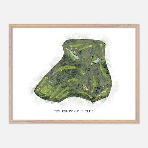 Tetherow Golf Club In Bend Oregon Classic Watercolor Map Golfer Gift Golf Wall Art Golf Poster Print Course Layout