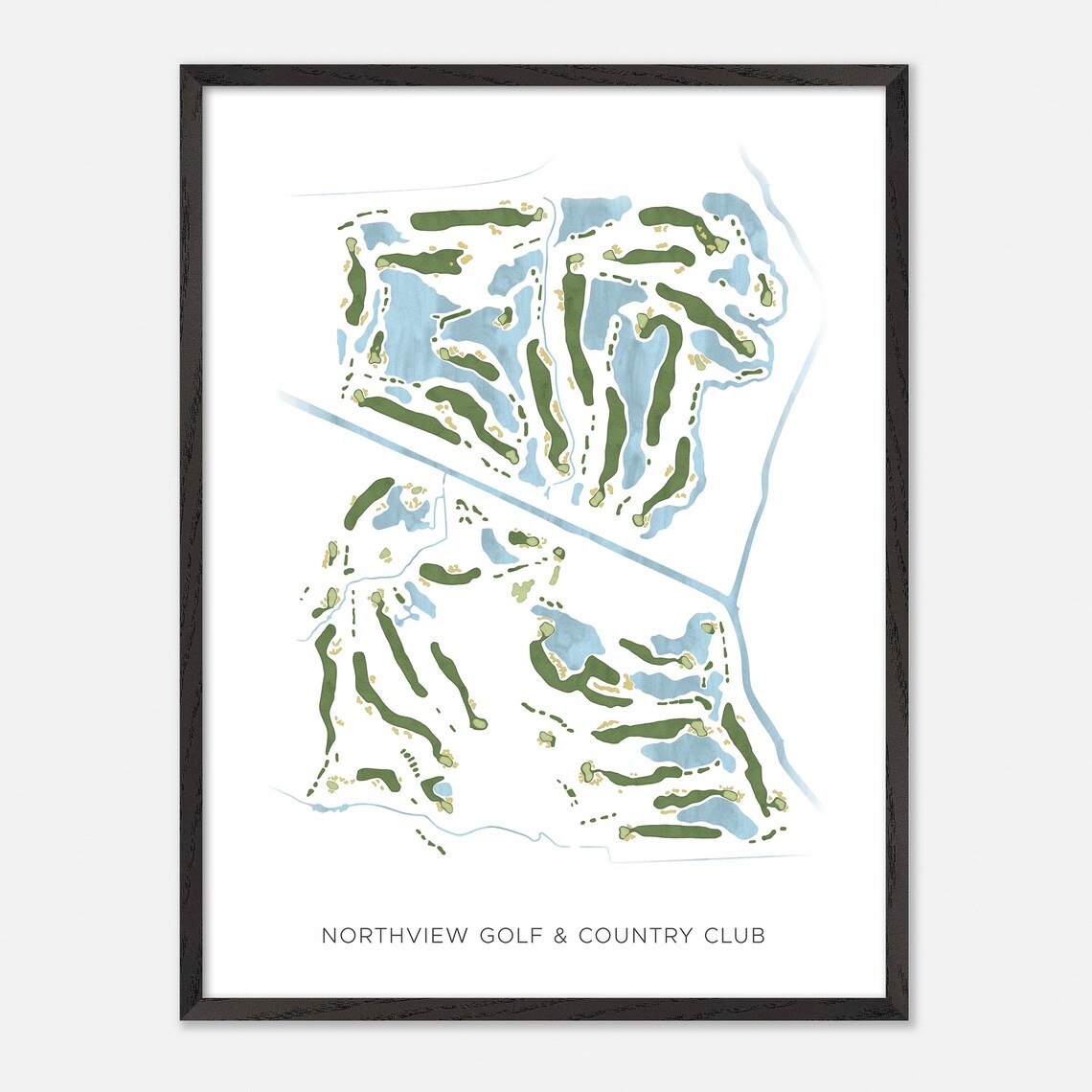 Northview Golf And Country Club Surrey Canada Golf Map Poster - Image 2