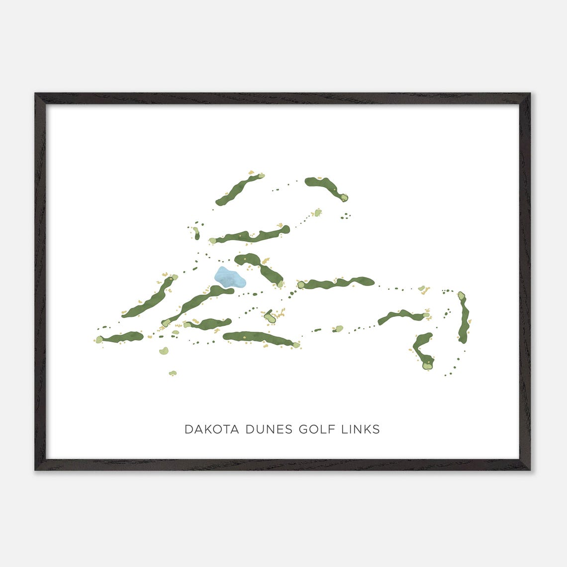 Dakota Dunes Golf Links Canada Minimalist Watercolor Golf Map Poster - Image 4