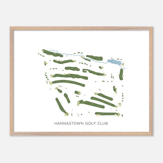 Hannastown Golf Club In Greensburg Pennsylvania Modern Watercolor Map Golfer Gift Golf Wall Art Golf Poster Print Course Layout