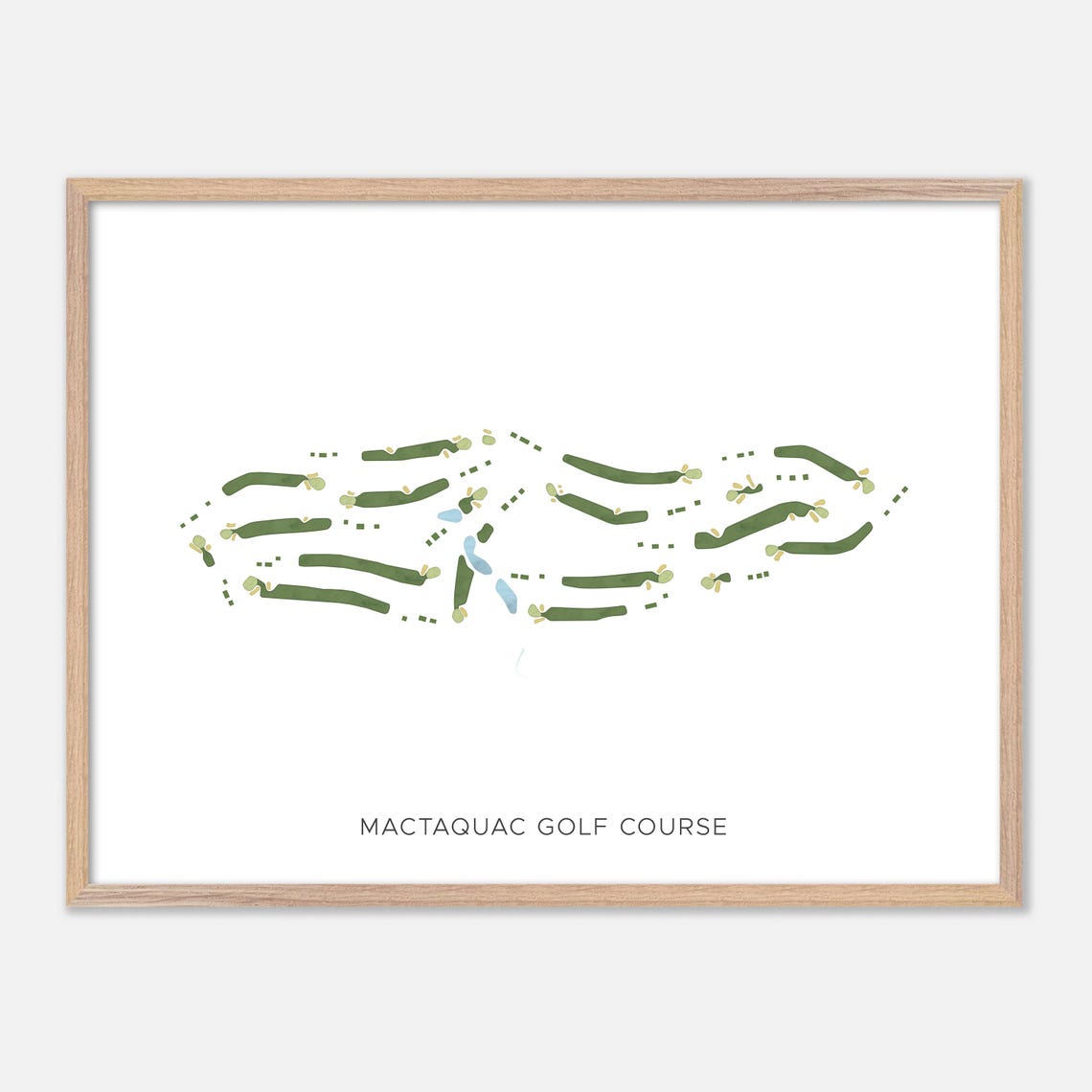 Mactaquac Golf Course Canada Modern Minimalist Map Art Poster