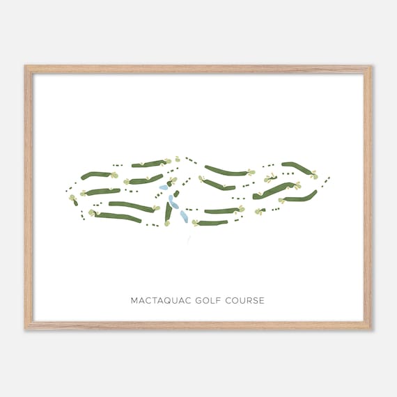 Mactaquac Golf Course Canada Modern Minimalist Map Art Poster
