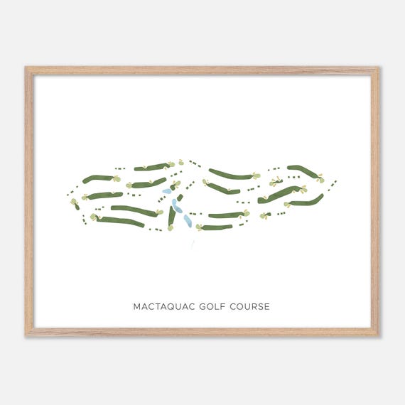 Mactaquac Golf Course In Canada Modern Watercolor Map Golfer Gift Golf Wall Art Golf Poster Print Course Layout