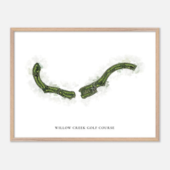 Willow Creek Golf Course In Sun City Arizona Classic Watercolor Map Golfer Gift Golf Wall Art Golf Poster Print Course Layout