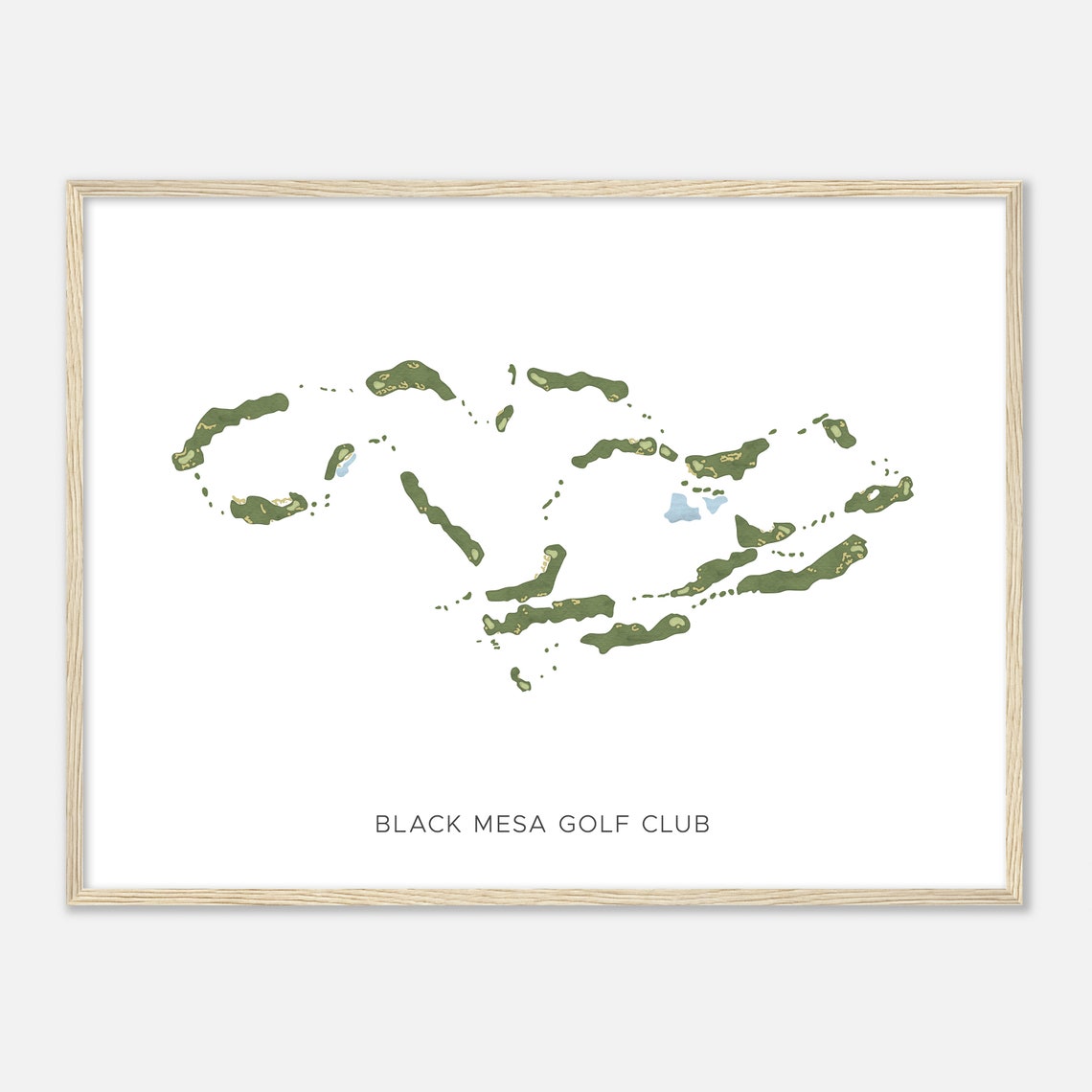 Black Mesa Golf Club New Mexico Modern Minimalist Course Map Poster