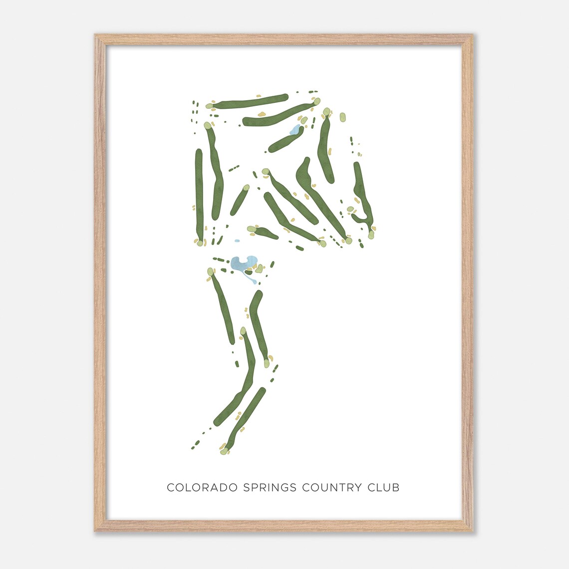 Colorado Springs Country Club Golf Course Watercolor Map Art Poster Gift - Image 6