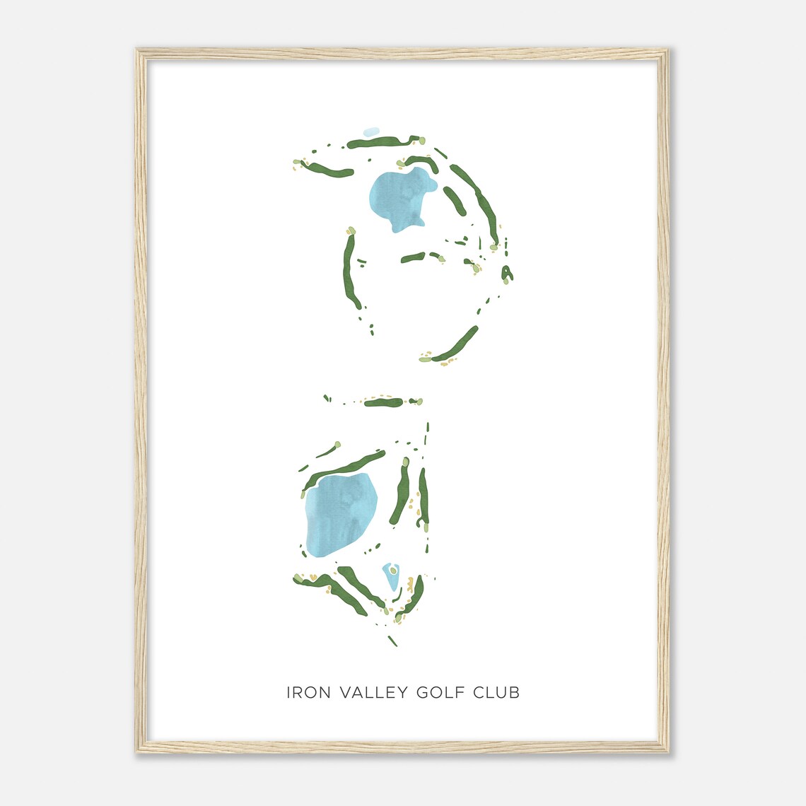 Iron Valley Golf Club Pennsylvania Modern Watercolor Map Golfer Gift Golf Wall Art Golf Poster Print Course Layout - Image 2