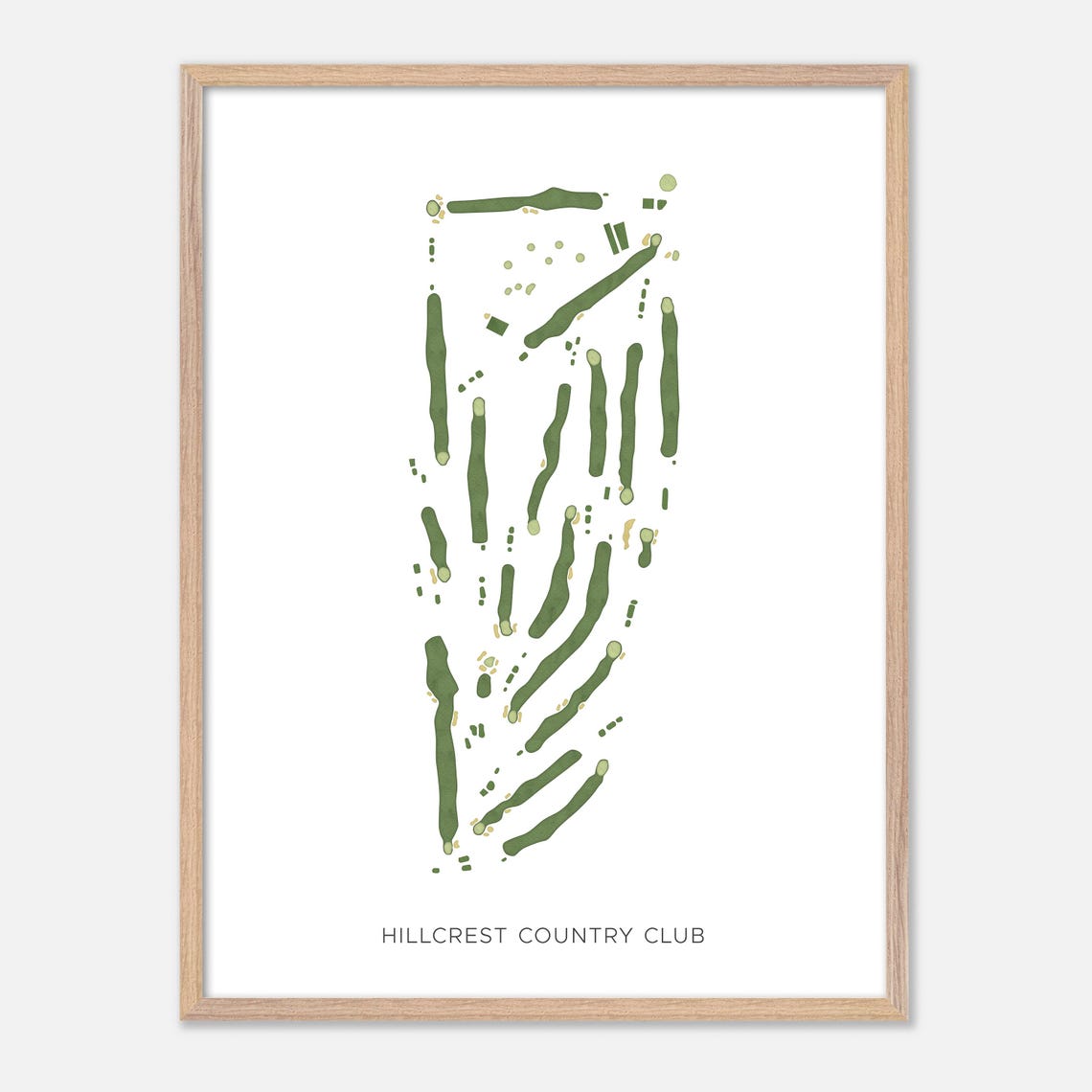 Hillcrest Country Club Modern Minimalist Watercolor Map Gift Poster - Image 2