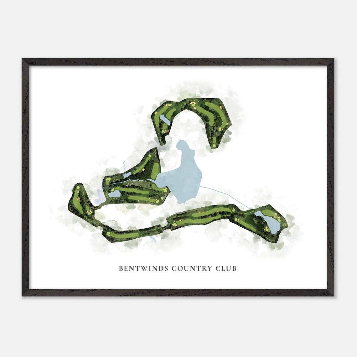 Bentwinds Country Club Golf Course Watercolor Map Art Poster - Image 5