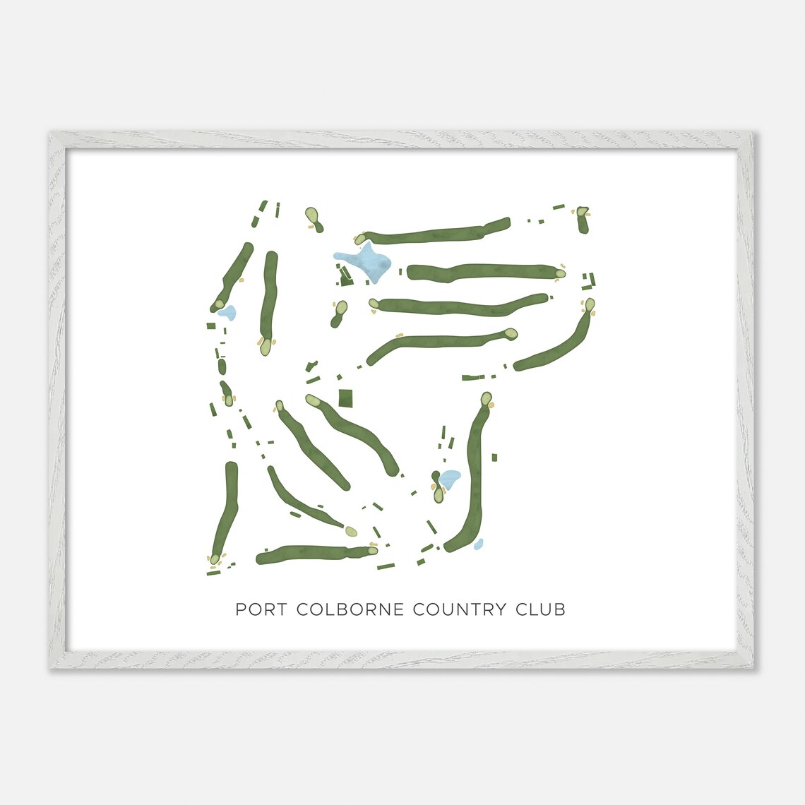 Port Colborne Country Club Canada Modern Watercolor Map Poster - Image 3
