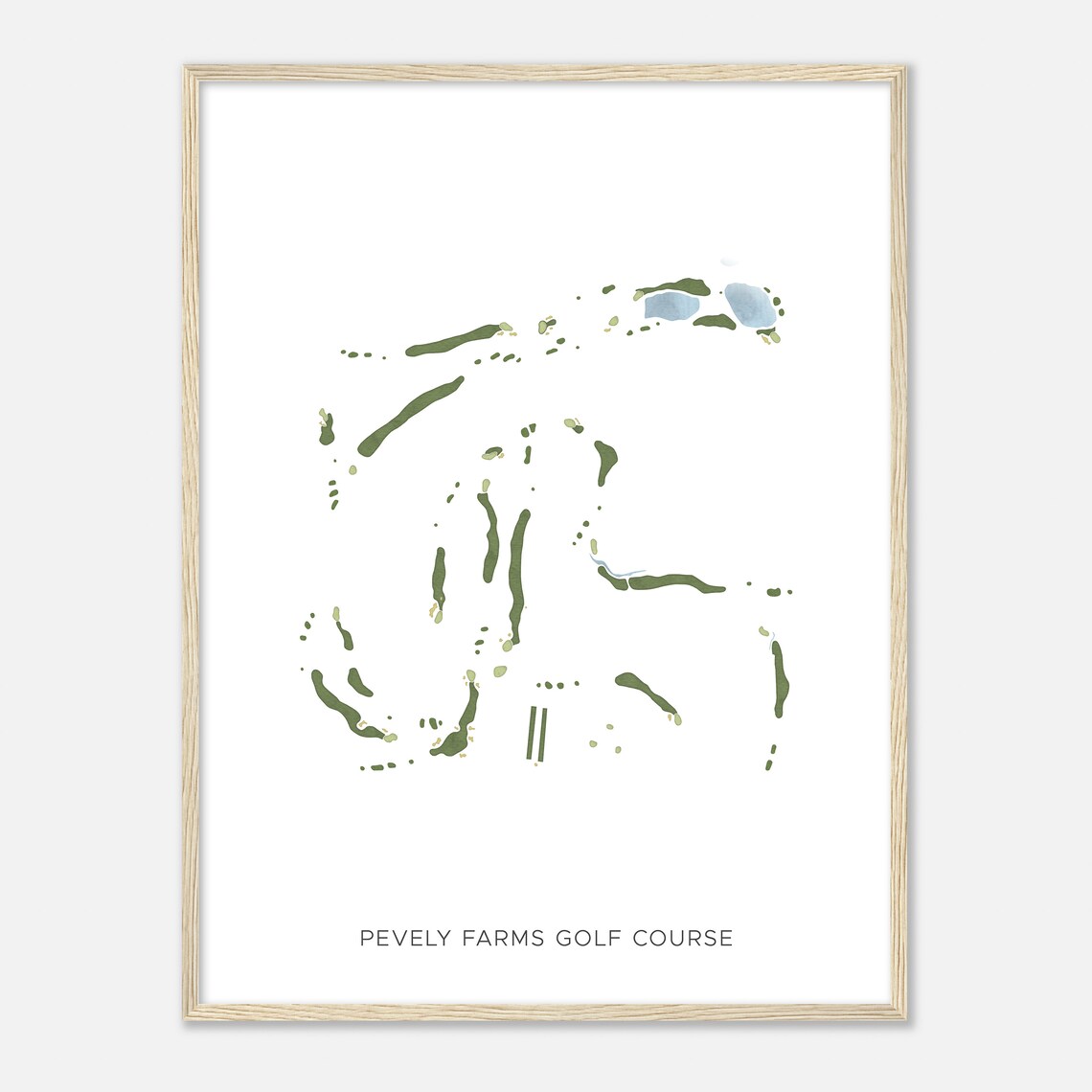 Pevely Farms Golf Course Minimalist Watercolor Map Art Poster