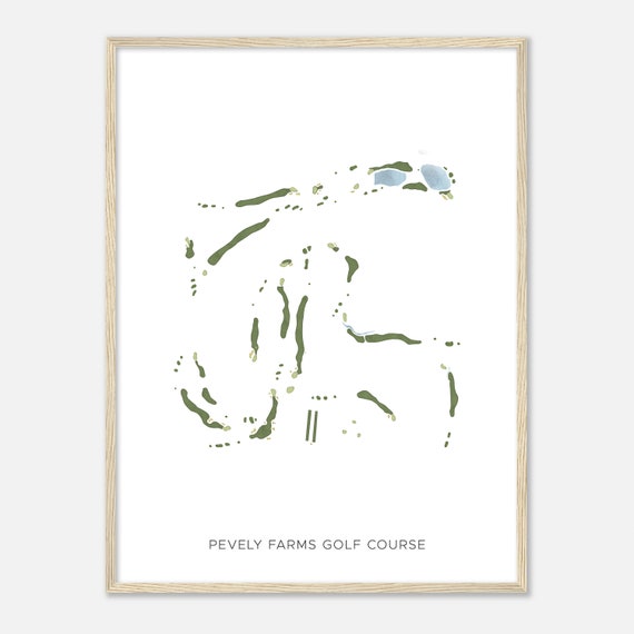 Pevely Farms Golf Course Missouri Modern Watercolor Map Golfer Gift Golf Wall Art Golf Poster Print Course Layout