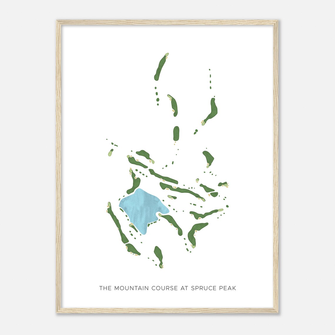 The Mountain Course At Spruce Peak Vermont Modern Watercolor Map Golfer Gift Golf Wall Art Golf Poster Print Course Layout - Image 2