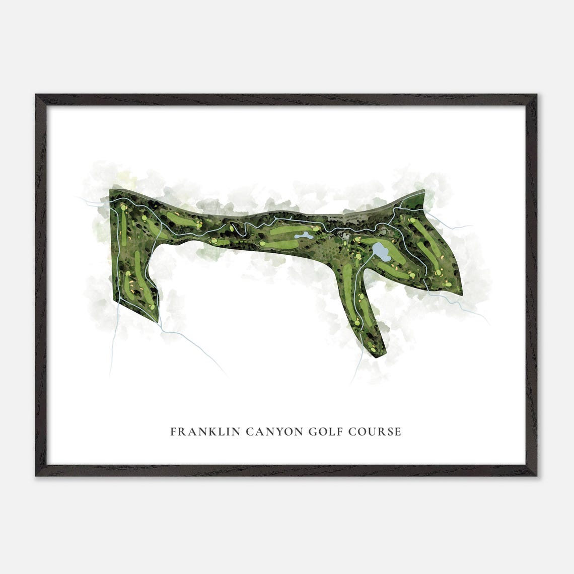 Franklin Canyon Golf Course Watercolor Map Art Golfer Gift Poster - Image 5