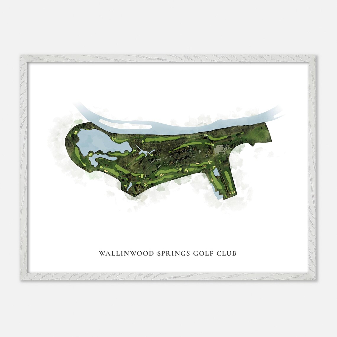 Wallinwood Springs Golf Club Jenison Michigan Classic Watercolor Poster - Image 4