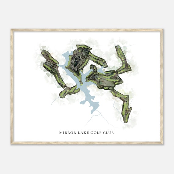 Mirror Lake Golf Club Georgia Classic Watercolor Map Golfer Gift Golf Wall Art Golf Poster Print Course Layout