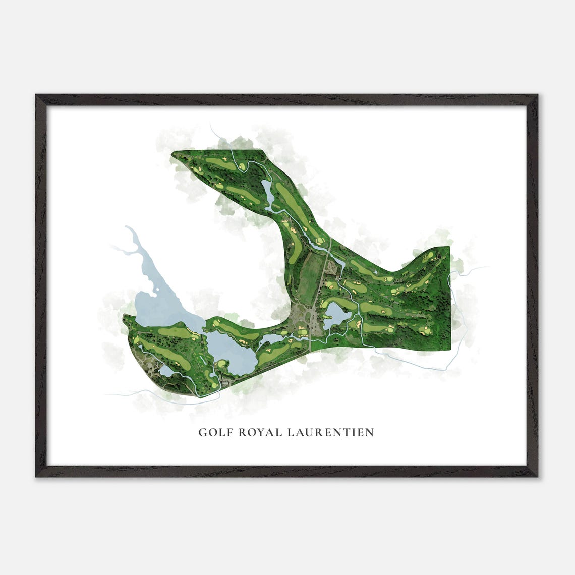 Golf Royal Laurentien Canada Classic Watercolor Golf Map Poster - Image 4