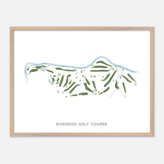 Riverside Golf Course In Portland Maine Modern Watercolor Map Golfer Gift Golf Wall Art Golf Poster Print Course Layout