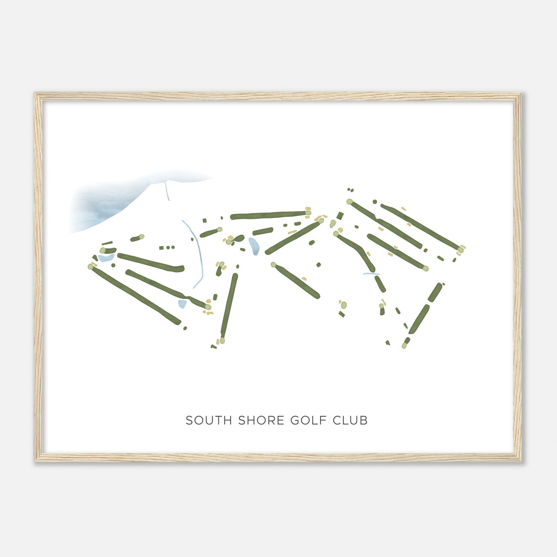South Shore Golf Club Minimalist Golf Map Art Print For Golfers - Image 2
