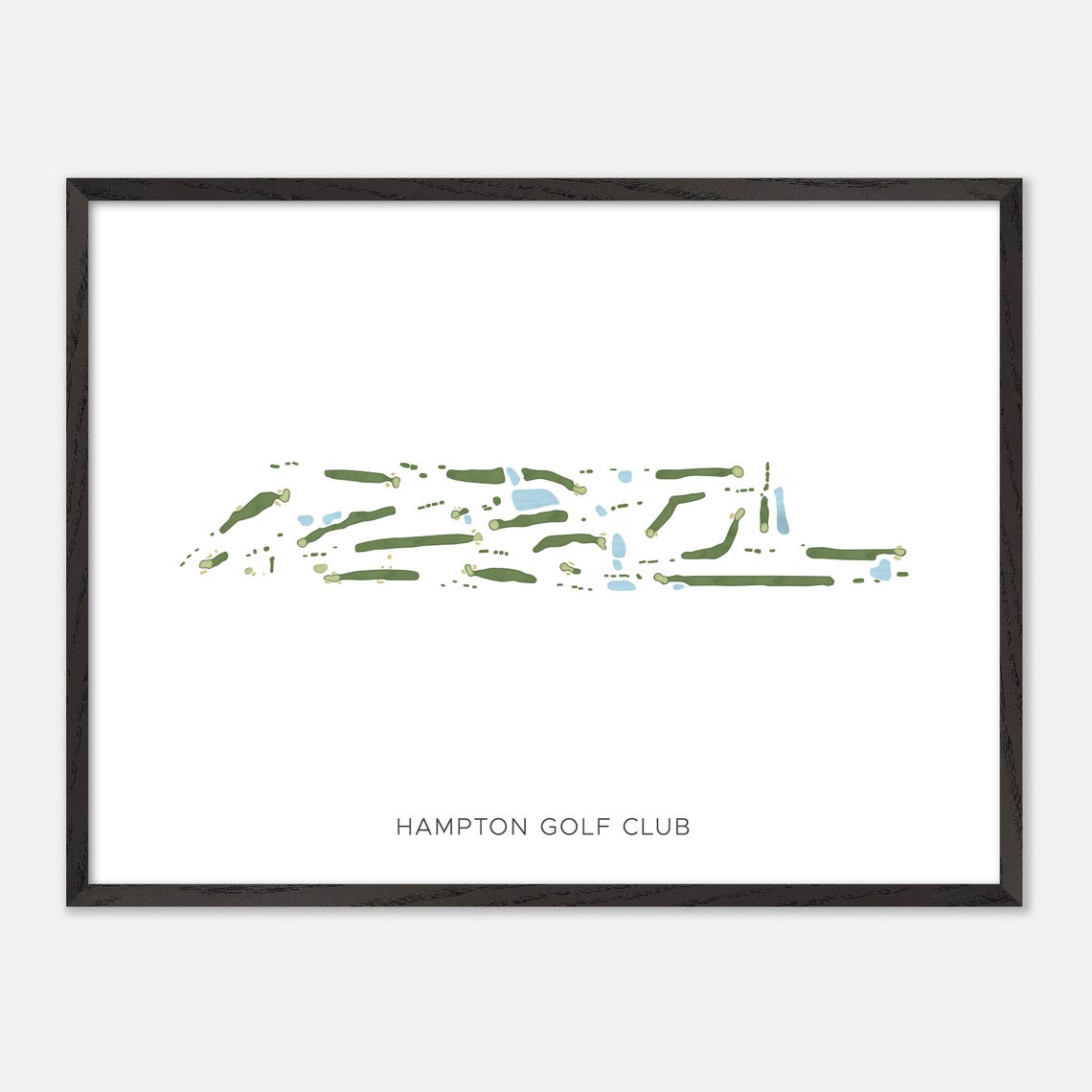 Hampton Golf Club Canada Modern Minimalist Course Map Poster - Image 4
