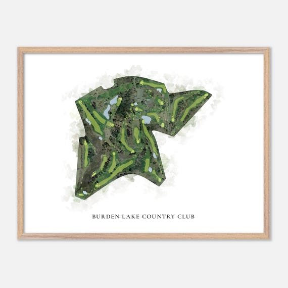 Burden Lake Country Club In Averill Park New York Classic Watercolor Map Golfer Gift Golf Wall Art Golf Poster Print Course Layout