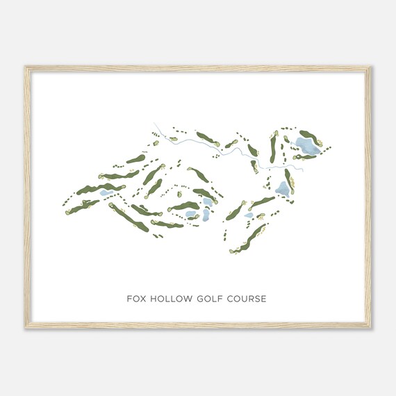 Fox Hollow Golf Course Colorado Modern Watercolor Map Golfer Gift Golf Wall Art Golf Poster Print Course Layout