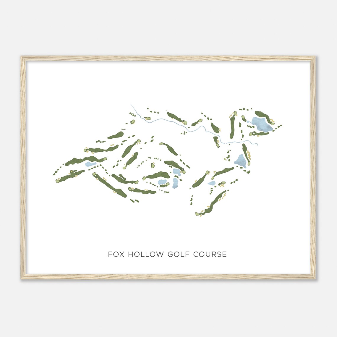 Fox Hollow Golf Course Colorado Modern Watercolor Map Golfer Gift Golf Wall Art Golf Poster Print Course Layout