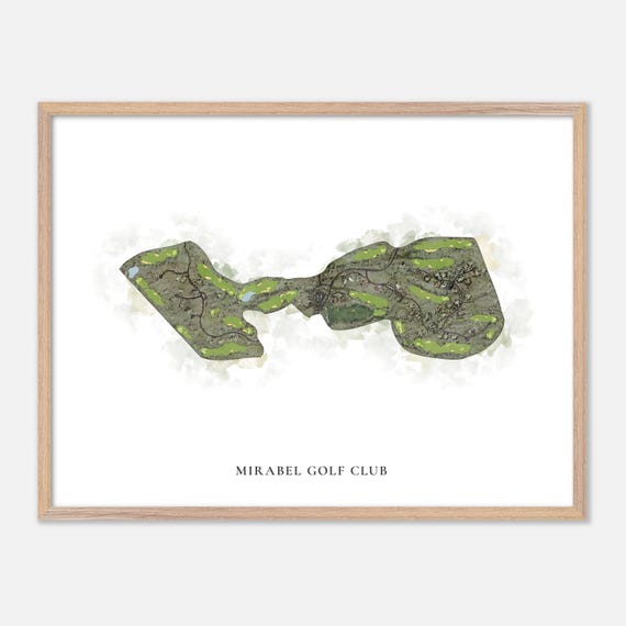 Mirabel Golf Club In Scottsdale Arizona Classic Watercolor Map Golfer Gift Golf Wall Art Golf Poster Print Course Layout