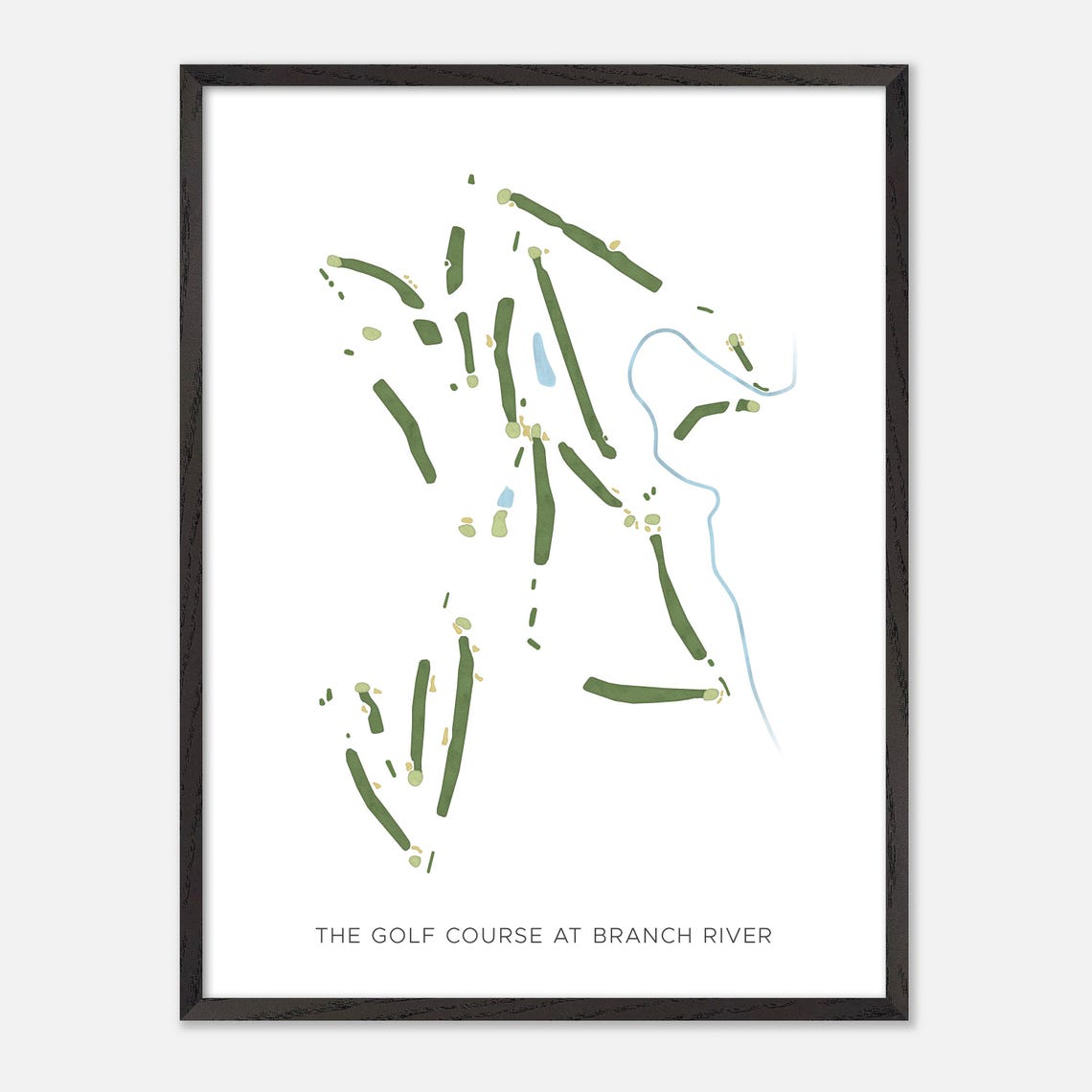 The Golf Course At Branch River In Cato Wisconsin Modern Watercolor Map Golfer Gift Golf Wall Art Golf Poster Print - Image 3