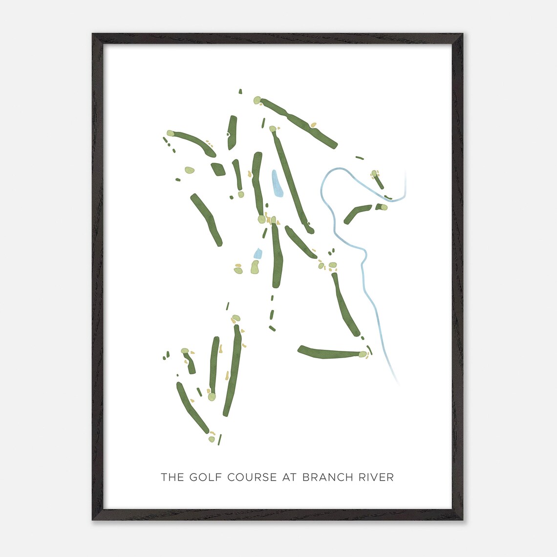 The Golf Course at Branch River Wisconsin Modern Minimalist Poster - Image 3
