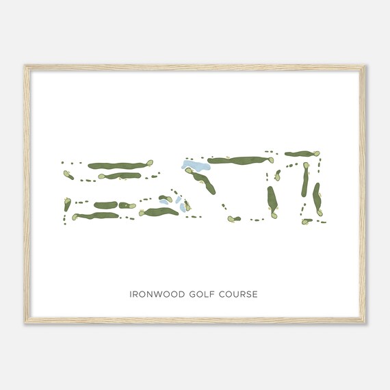 Ironwood Golf Course Arizona Modern Watercolor Map Golfer Gift Golf Wall Art Golf Poster Print Course Layout