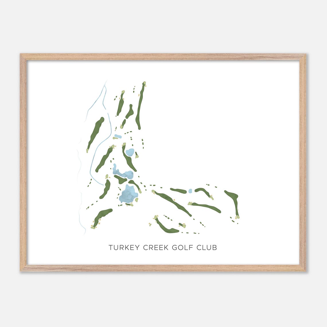 Turkey Creek Golf Club In Lincoln California Modern Watercolor Map Golfer Gift Golf Wall Art Golf Poster Print Course Layout