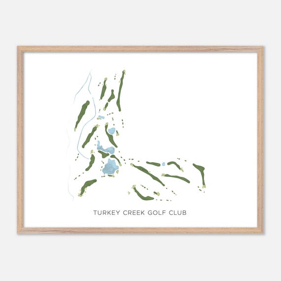 Turkey Creek Golf Club In Lincoln California Modern Watercolor Map Golfer Gift Golf Wall Art Golf Poster Print Course Layout