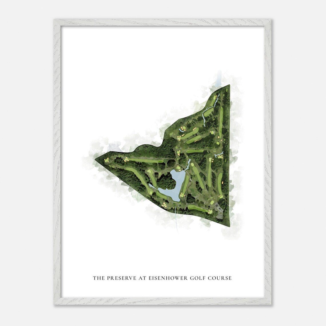 The Preserve at Eisenhower Golf Course Annapolis MD Classic Watercolor Golf Map Poster - Image 2