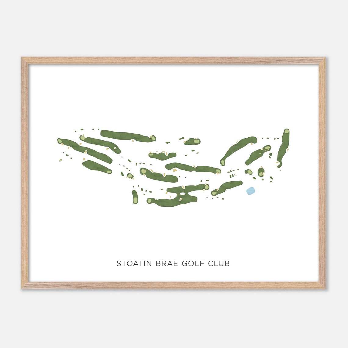Stoatin Brae Golf Club Augusta Michigan Modern Watercolor Poster