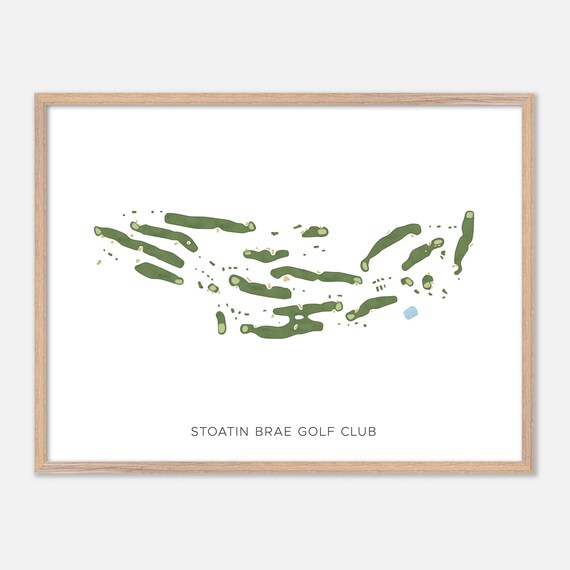 Stoatin Brae Golf Club Augusta Michigan Modern Watercolor Poster