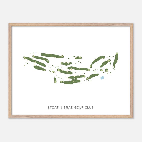 Stoatin Brae Golf Club In Augusta Michigan Modern Watercolor Map Golfer Gift Golf Wall Art Golf Poster Print Course Layout