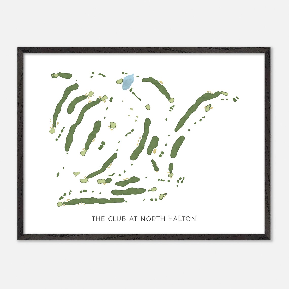 The Club at North Halton Ontario Minimalist Watercolor Map Poster - Image 4