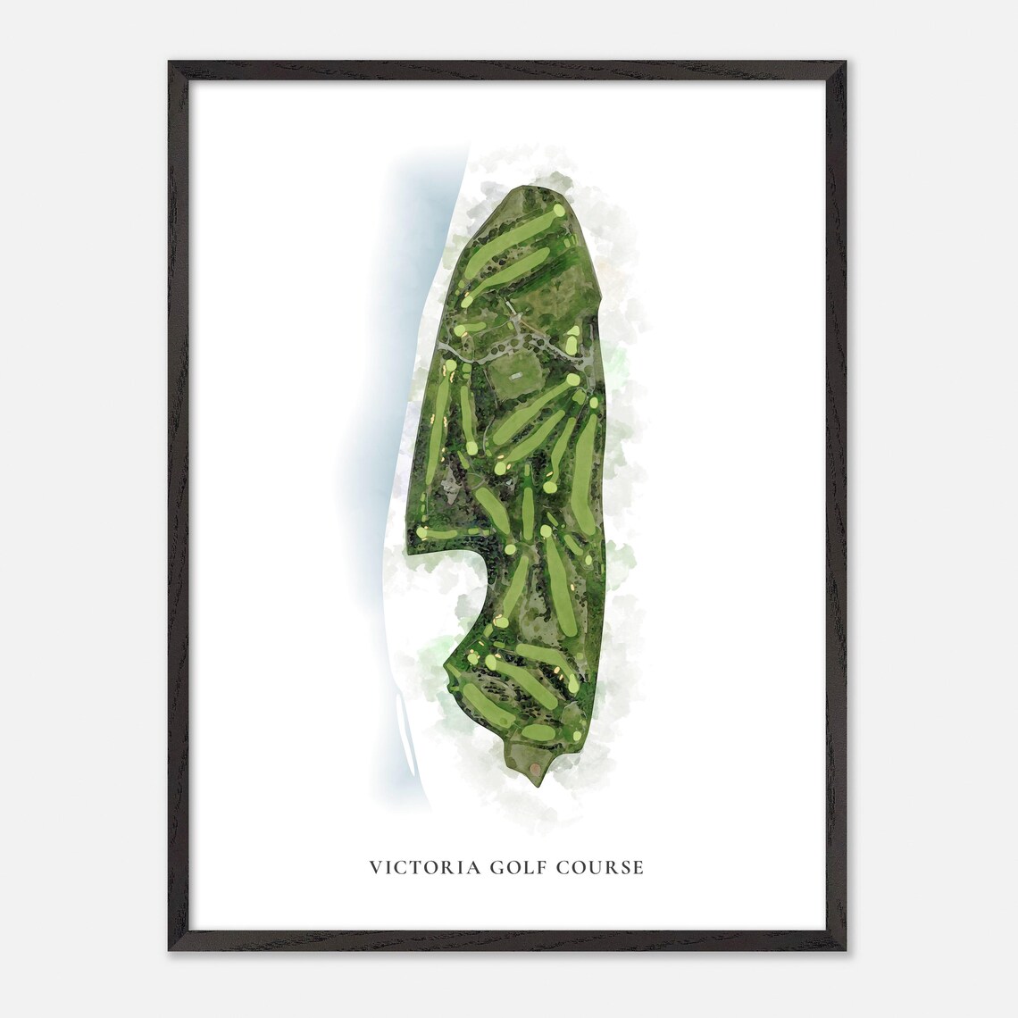 Victoria Golf Course Canada Classic Scenic Watercolor Map Poster - Image 2