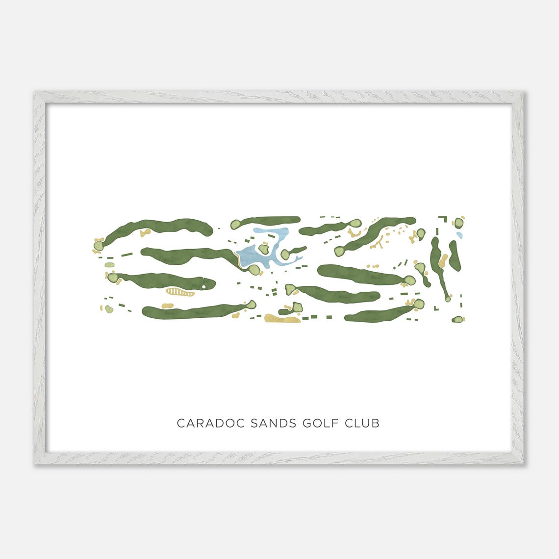 Caradoc Sands Golf Club Minimalist Modern Watercolor Map Poster - Image 3