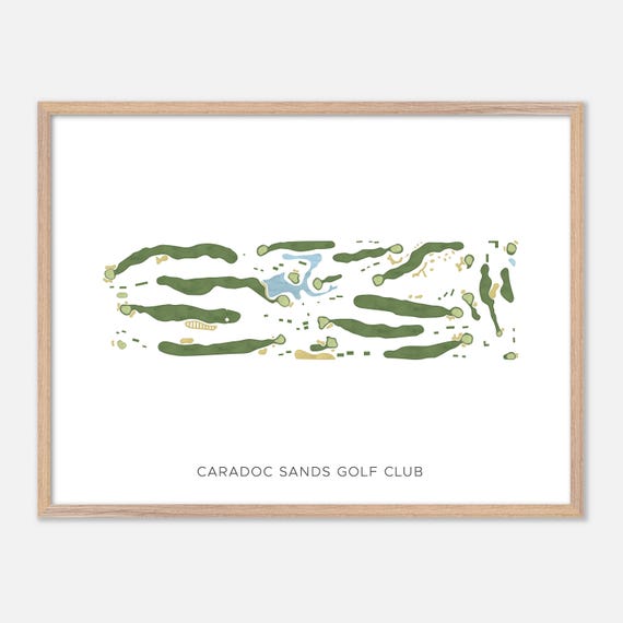 Caradoc Sands Golf Club In Canada Modern Watercolor Map Golfer Gift Golf Wall Art Golf Poster Print Course Layout