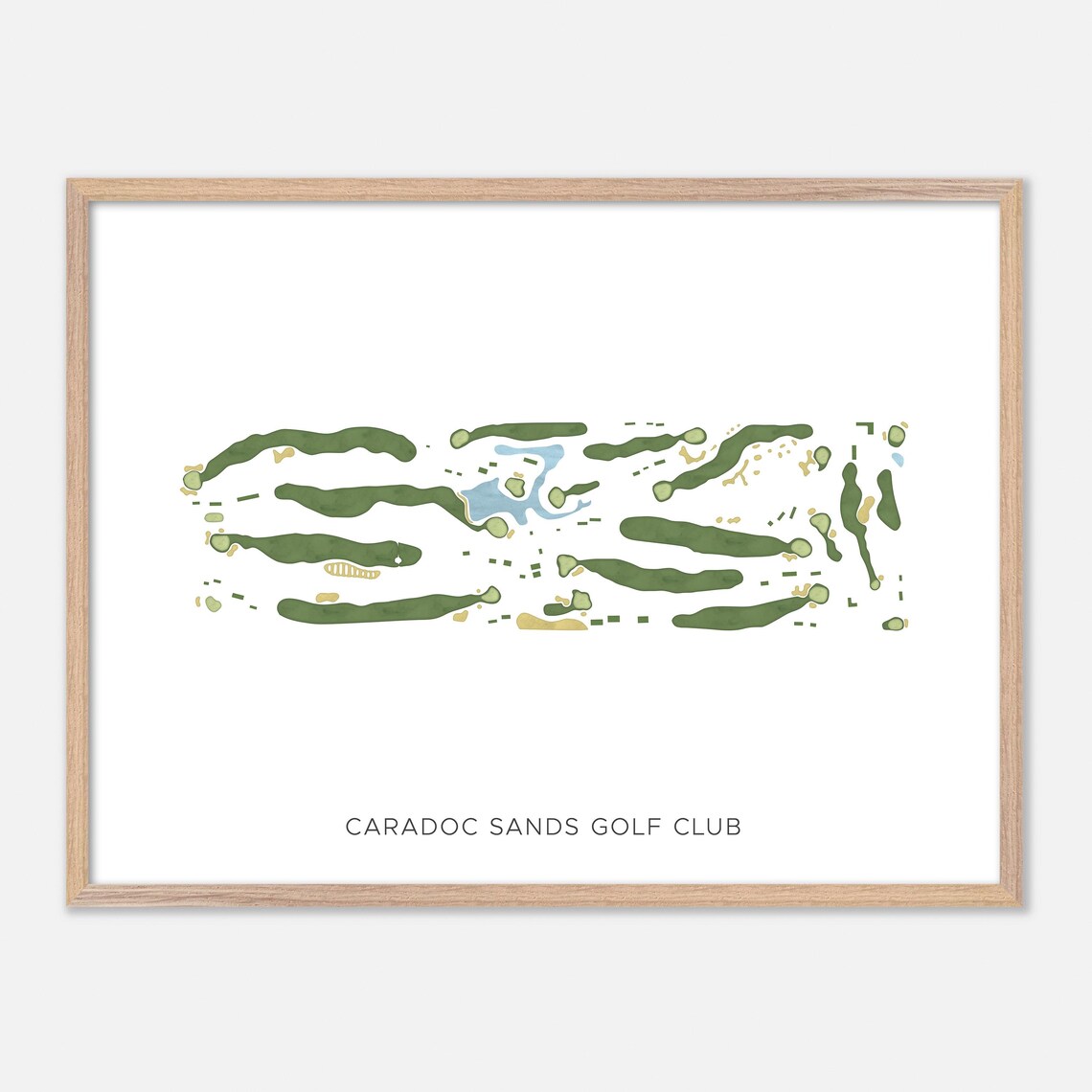 Caradoc Sands Golf Club Minimalist Modern Watercolor Map Poster