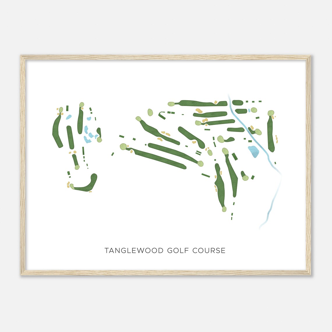 Tanglewood Golf Course Pennsylvania Modern Watercolor Map Golfer Gift Golf Wall Art Golf Poster Print Course Layout - Image 2